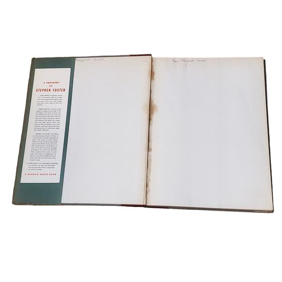 A Treasury of Stephen Foster 1946 1st Printing HC Dust Cover Vtg Song Book - Picture 4 of 16